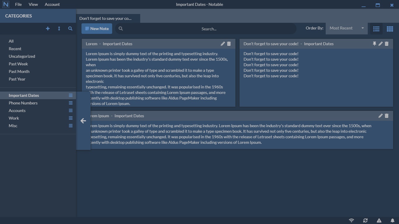 Notable Sidebar