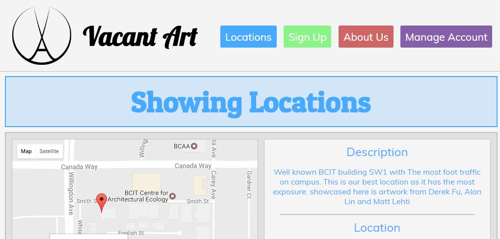 Vacant Art Global Navigation